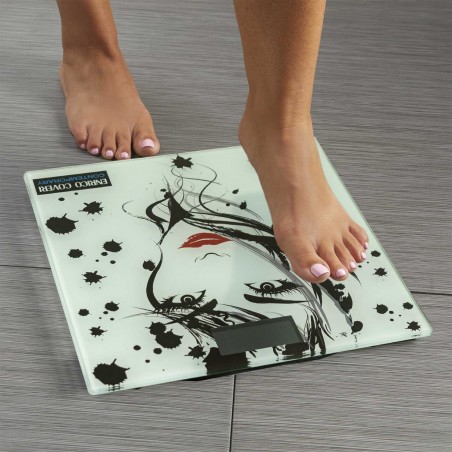 Bilancia digitale 6087001 pesapersone Enrico Coveri V1 30x30 cm in vetro 150kg