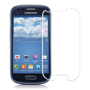 Pellicola trasparente in vetro temprato smartphone  protegge lo schermo da urti e cadute SAMSUNG S3 MINI 2
