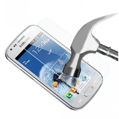 Pellicola trasparente in vetro temprato smartphone  protegge lo schermo da urti e cadute SAMSUNG S3 MINI Pellicola trasparente in vetro temprato smartphone  protegge lo schermo da urti e cadute SAMSUNG S3 MINI