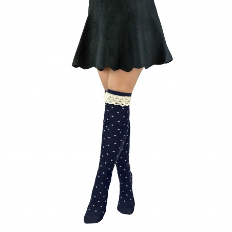 Pack 4 Parigine con pois Flo colorate per bambine 3-11 anni fiocco e merletto