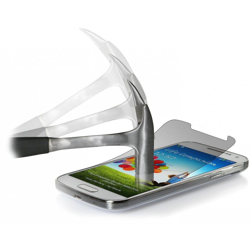 Pellicola trasparente in vetro temprato smartphone  protegge lo schermo da urti e cadute SAMSUNG S4