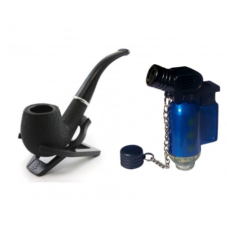 Accendino mega pocket a gas antivento ottimo per pipe e sigari 