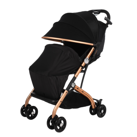 Passeggino NUNU' BUGSY B30409-GB pieghevole Trolley zanzariera coprigambe NERO