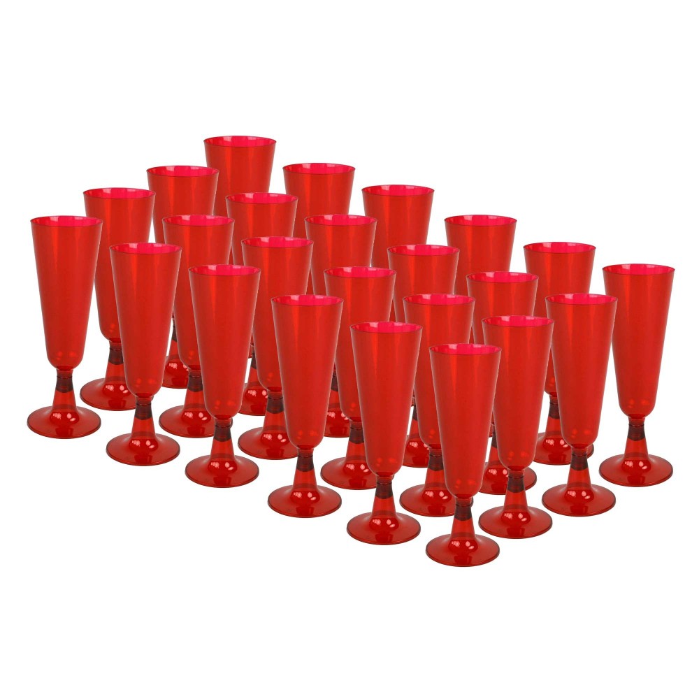 Set 6 calici flute vino prosecco 250 ml riutilizzabili bicchieri plastica  dura