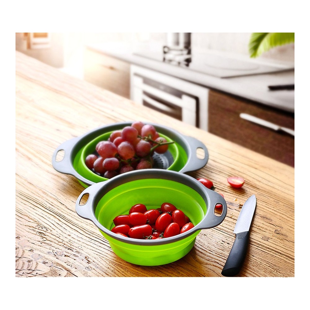 Scolapasta in silicone 4356 ripiegabile su se stesso ø 24,5 centimetri