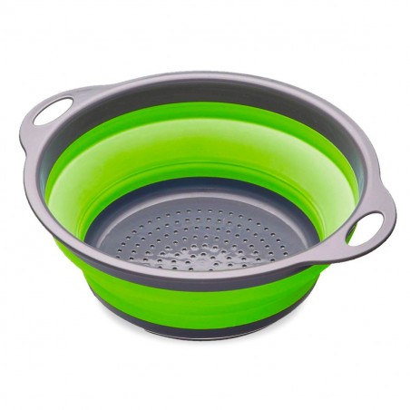 Set di 2 Scolapasta in silicone ripiegabili su se stesso ø 20 e 24 cm multiuso