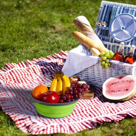 Set di 2 Scolapasta in silicone ripiegabili su se stesso ø 20 e 24 cm multiuso