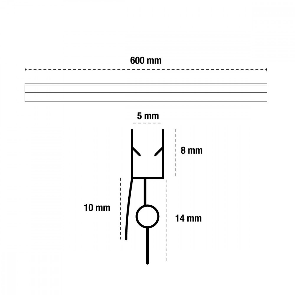 Guarnizione per box doccia e vetri 600mm in PVC...