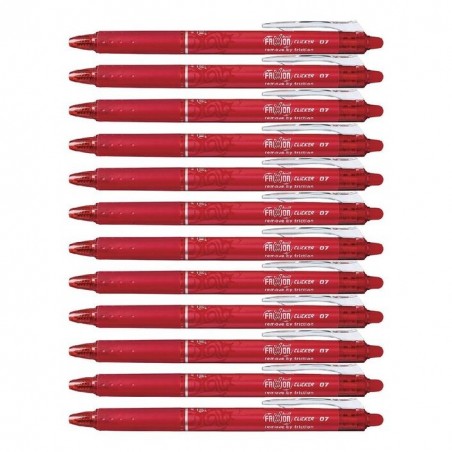 Pack 12 Penne Pilot Frixion Clicker 07 cancellabile removibile a frizione