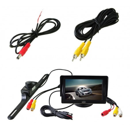 Camera retromarcia da Targa infrarossi IR  Sensore CCD Colori Camera retromarcia da Targa infrarossi IR  Sensore CCD Colori