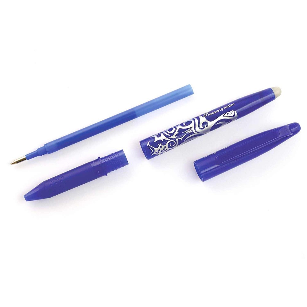 Penna roller a scatto FriXion Clicker a inchiostro gel cancellabile & RISCRIVI GOMMA in silicone per inchiostro gel cancellabile 2 pezzi Pilot Pen 