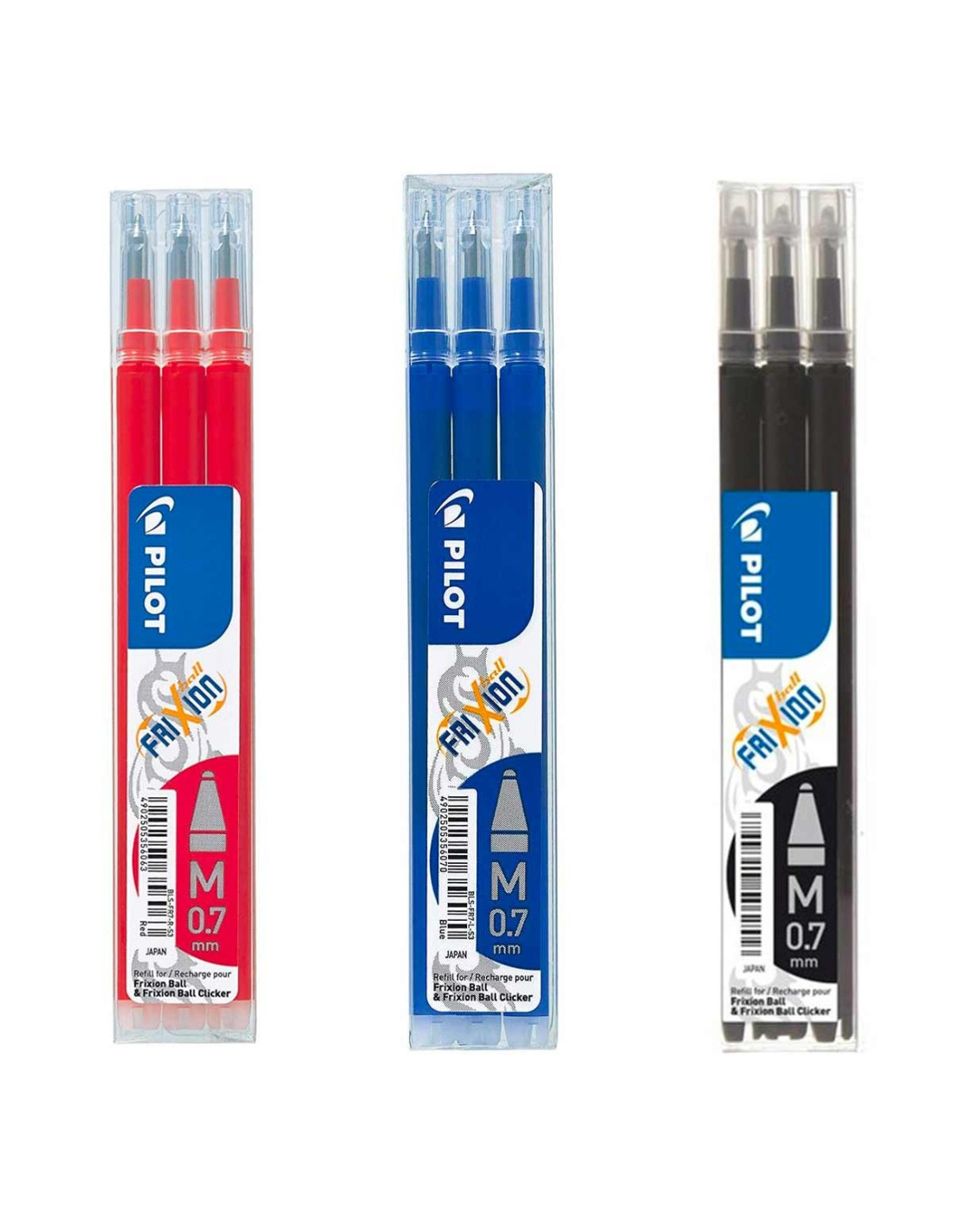 BIC Illusion – Confezione Da 12 Ricariche Blu Per Penne Cancellabili Pilot Frixion, Inchiostro Termosensibile