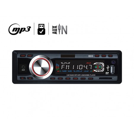 Stereo auto autoradio mp3 slot sd porta usb mp3-603 camper 12v