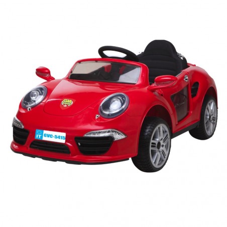 Auto sportiva 12V GVC-541 con Schermo MP4 luci suoni sedile ECOPELLE USB SD