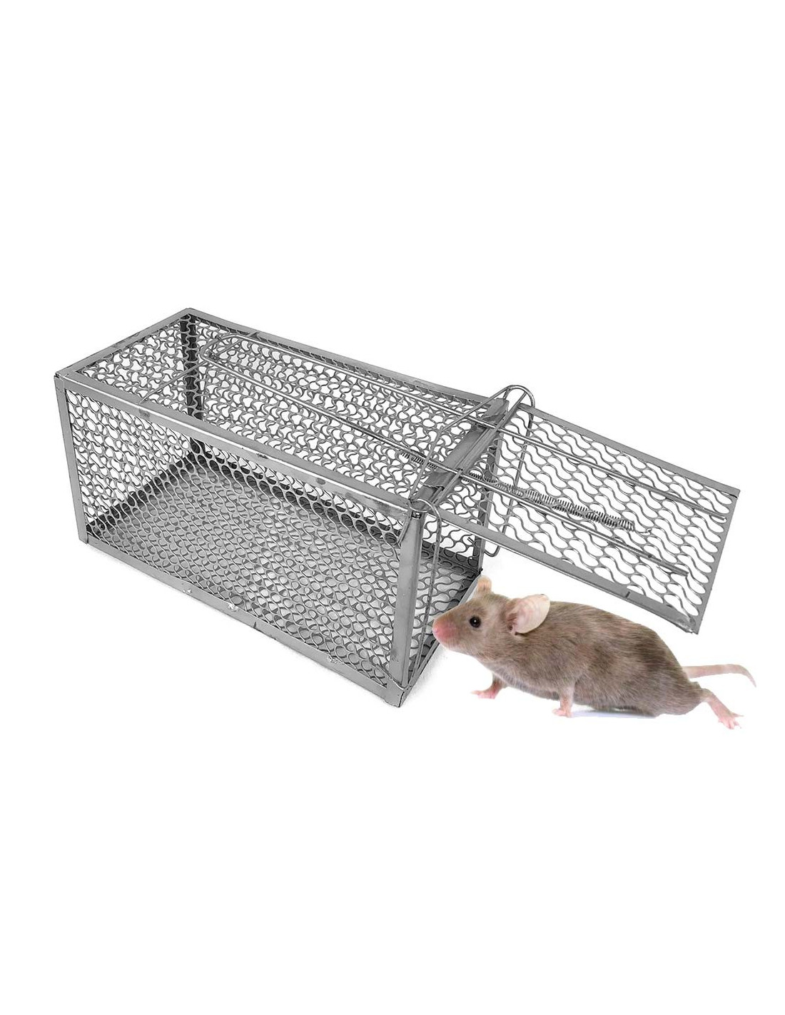 Trappola per topi automatica a gabbia scatto a molla riutizzabile
