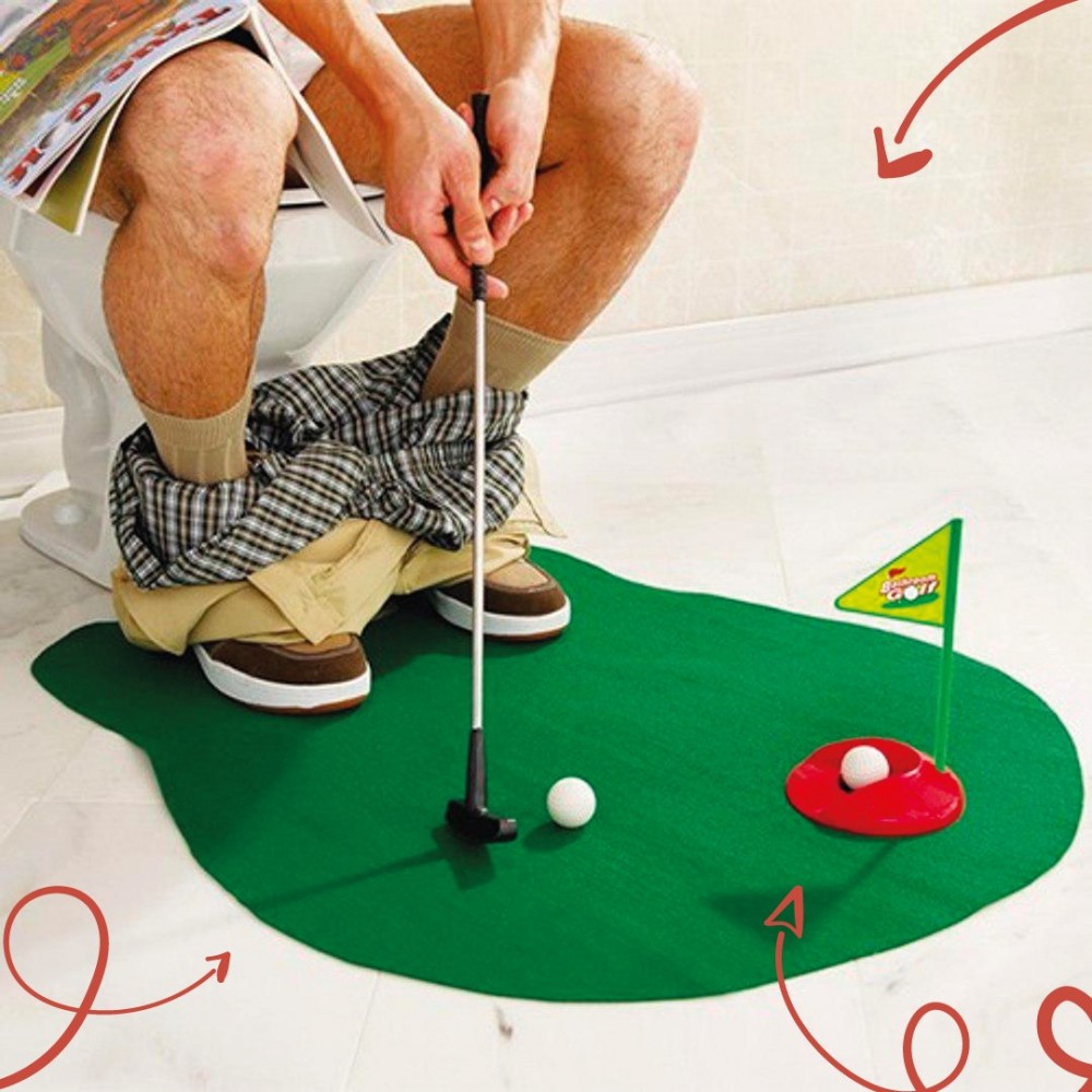 Gioco golf da bagno minigolf toilette set da...