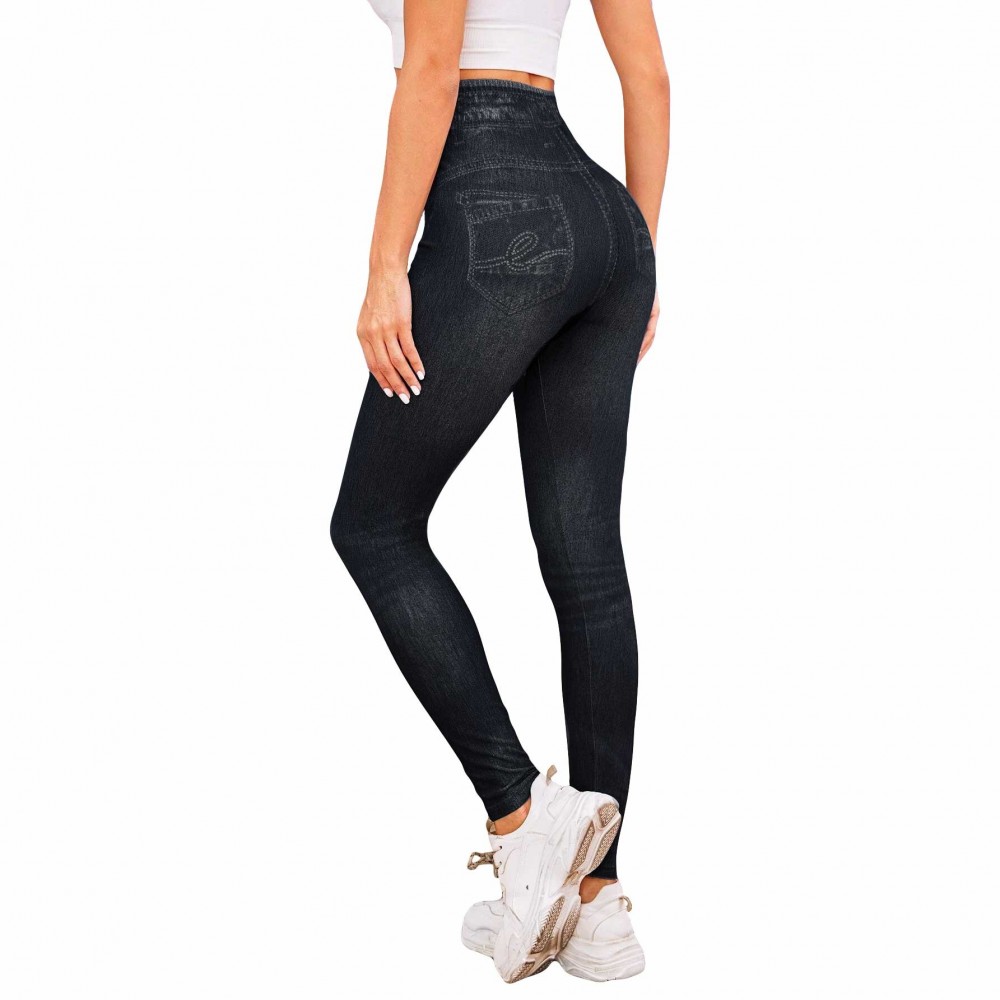 Pack 2 pz Leggings termico 1113 effetto denim...