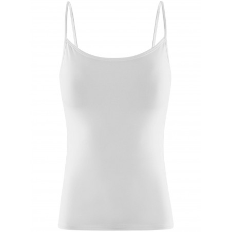 Canotta donna modellante bretelle sottile casual chic due colori linea Basic