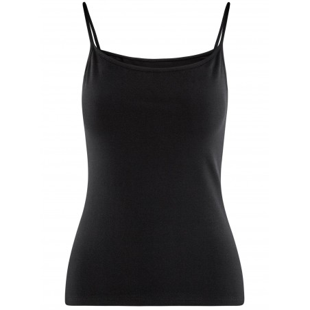 Canotta donna modellante bretelle sottile casual chic due colori linea Basic