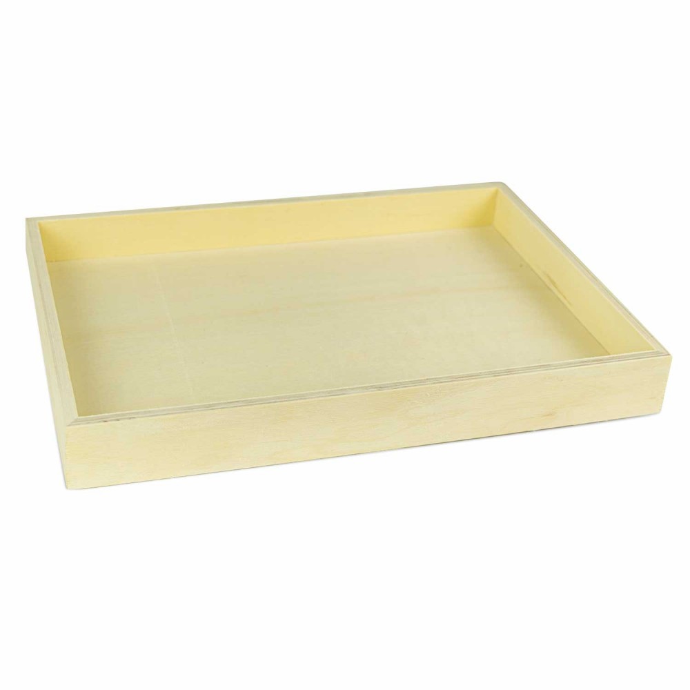 Set 3 Vassoi Legno Naturale per Decoupage Varie...