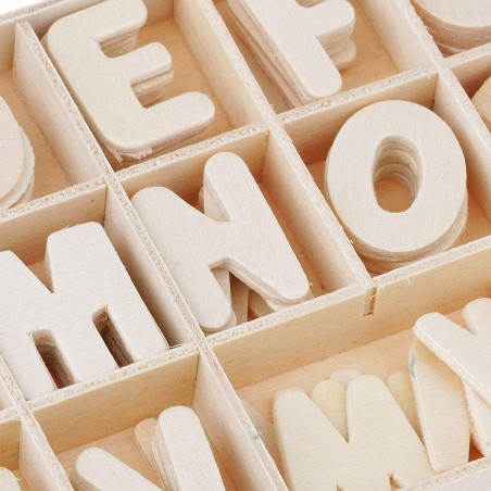 Box Lettere 130pz per decoupage in legno 146149 shabby chic decorazione