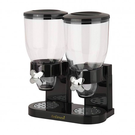 Dispenser Doppio Contenitore 8LT Distributore di Cereali Frutta Secca Caramelle