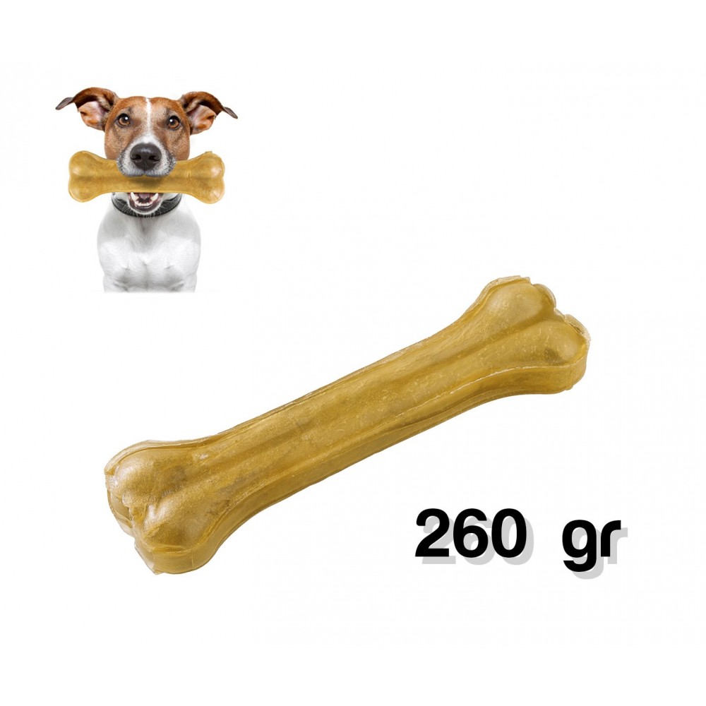 Delizioso snack per cani a forma di osso in 100% pelle di maiale pressata antistress per animali varie misure 