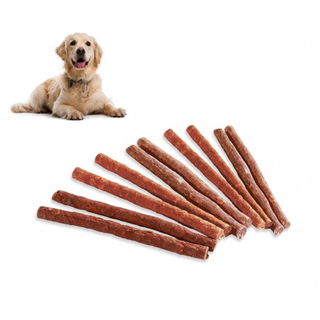 Bastoncini stick di carne essiccata per cani deliziosi snacks premio per animali confezione da 10 sticks