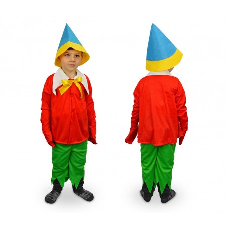 619564 Costume carnevale travestimento Burattino da Bambino da 3 a 12 anni