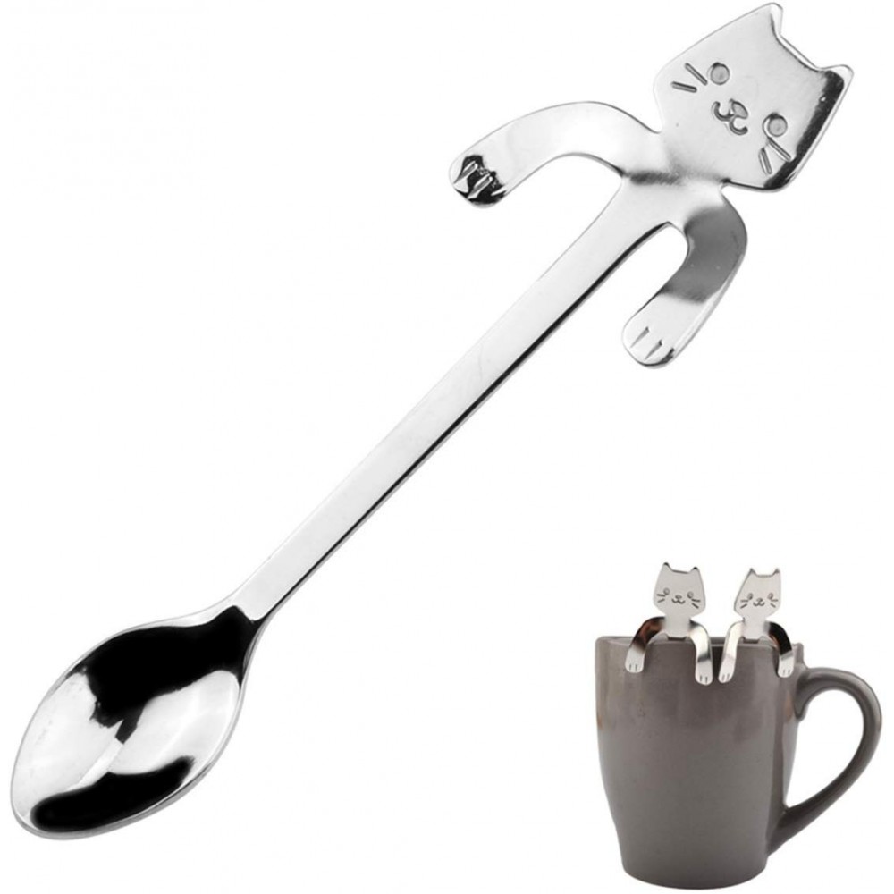 Set di 4x Cucchiaini da caffè te forma di gatto...