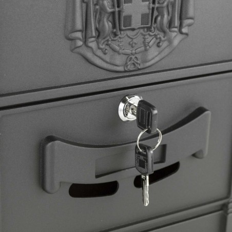 Cassetta postale residenziale in acciaio verniciato a polvere 24x8x40h cm