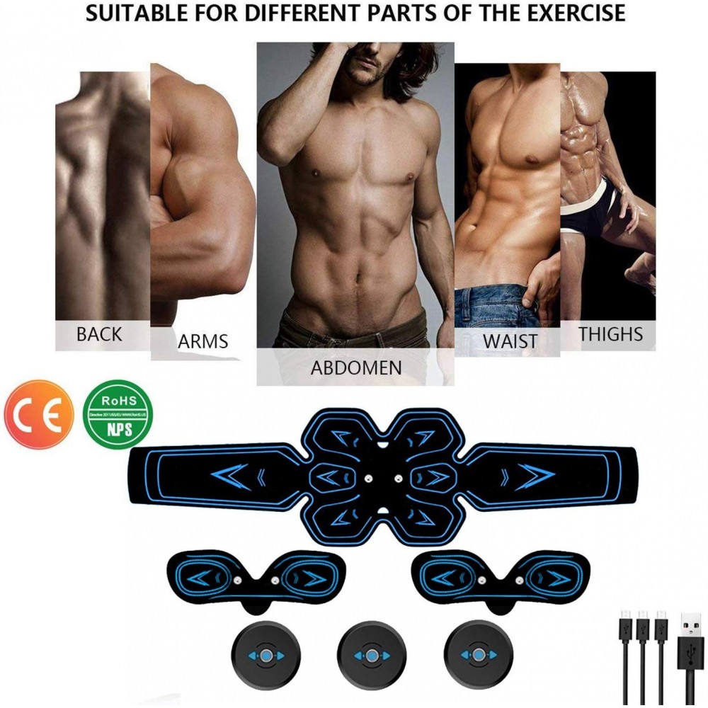 Elettrostimolatore in silicone ricaricabile MUSCLE ABDOMINAL per ABS e Braccia