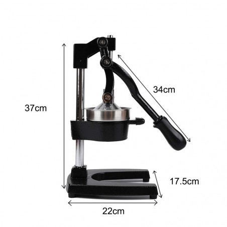 Spremiagrumi professionale a leva  in acciaio verniciato 22 x 17,5 x 39 cm
