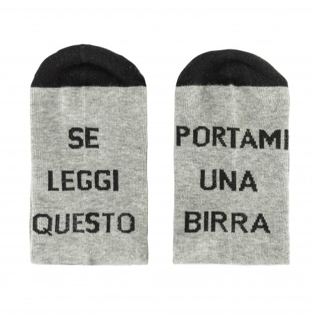 Calzini divertenti unisex con scritta stampata portami una birra tg dal 35 al 45