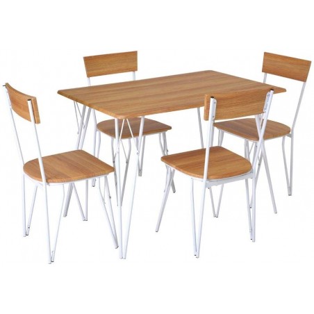 Set di 4 sedie design Contemporary ENRICO COVERI in Legno telaio in metallo