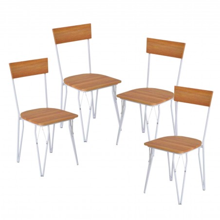 Set di 4 sedie design Contemporary ENRICO COVERI in Legno telaio in metallo