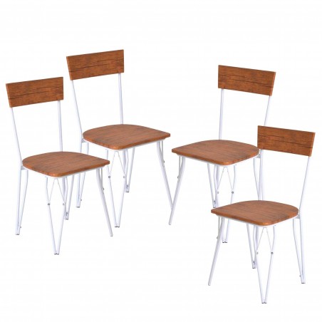 Set di 4 sedie design Contemporary ENRICO COVERI in Legno telaio in metallo