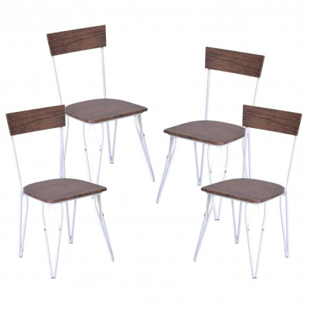 Set di 4 sedie design Contemporary ENRICO COVERI in Legno telaio in metallo