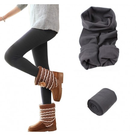 Set 5 leggings aderente donna ass. GAIA effetto termico interno felpato