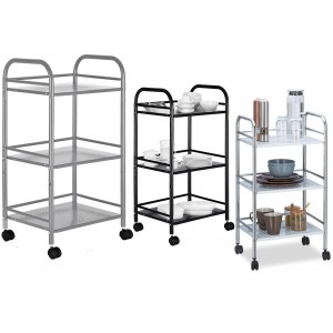 Carrello multifunzione Porta oggetti 4 Ruote girevoli 3...