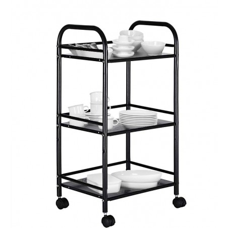 Carrello multifunzione Porta oggetti 4 Ruote girevoli 3 Livelli 40 x 35 x 75cm