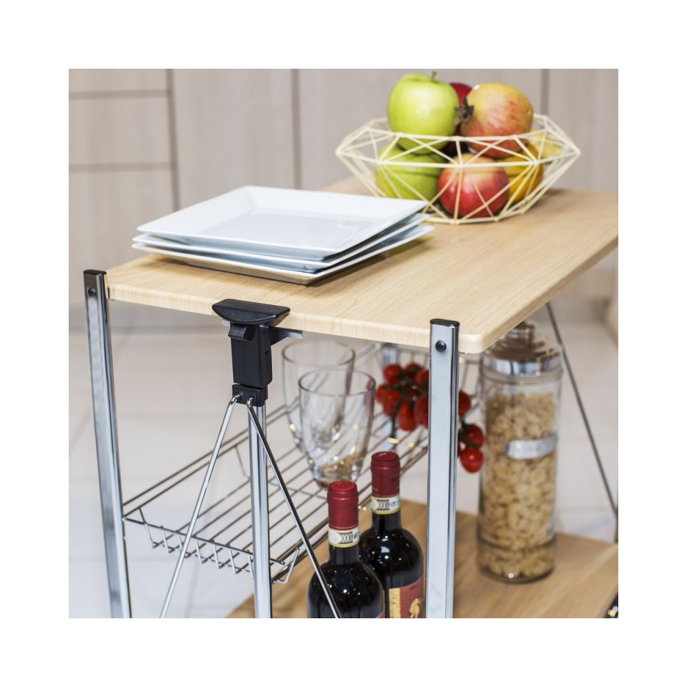 Carrello da cucina pieghevole in legno...