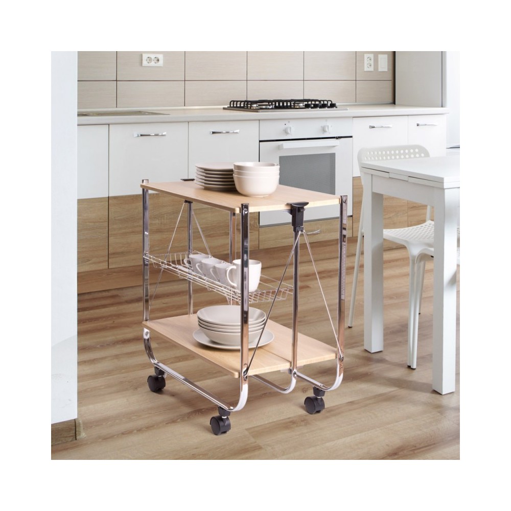 Carrello da cucina pieghevole in legno...