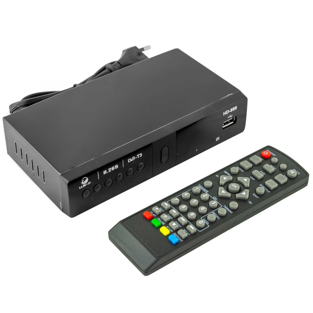 Decoder DVB T3 FULL HD H265 LLIN IT sistema PVR uscita scart e HDMI MPEG2