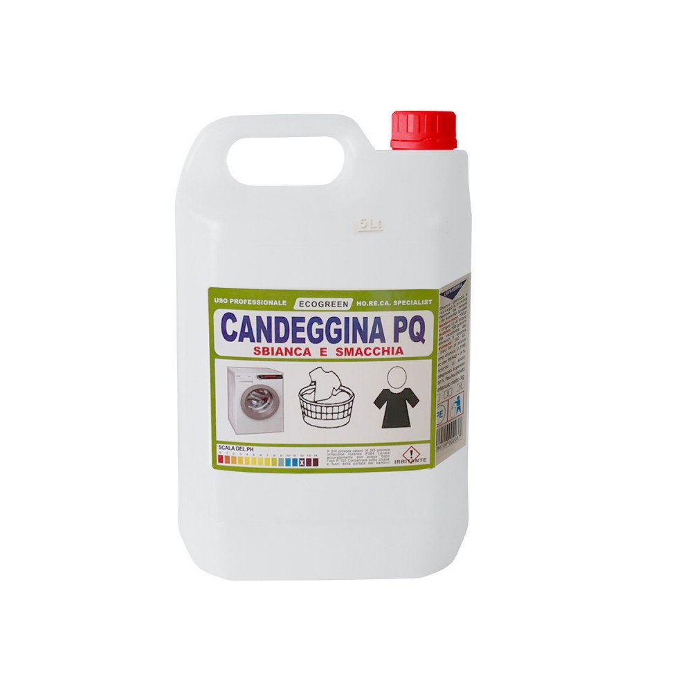 Candeggina PQ professionale 5 LT Ecogreen igienizzante smacchiante sanificante