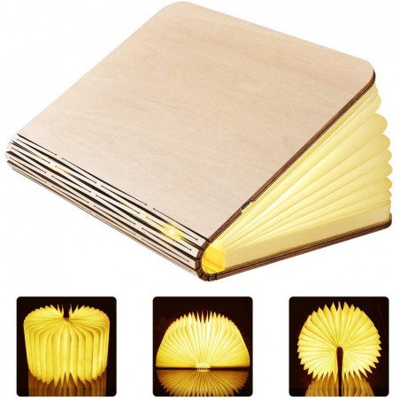 Lampada led ruotabile a fisarmonica faldoni luminosi  22x16x2.5cm attacco usb