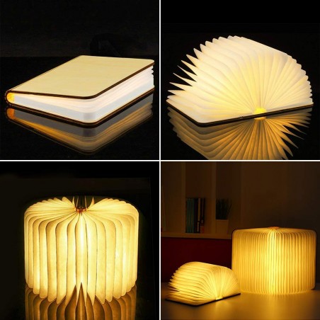 Lampada led ruotabile a fisarmonica faldoni luminosi 14,5x10,5x2.5cm