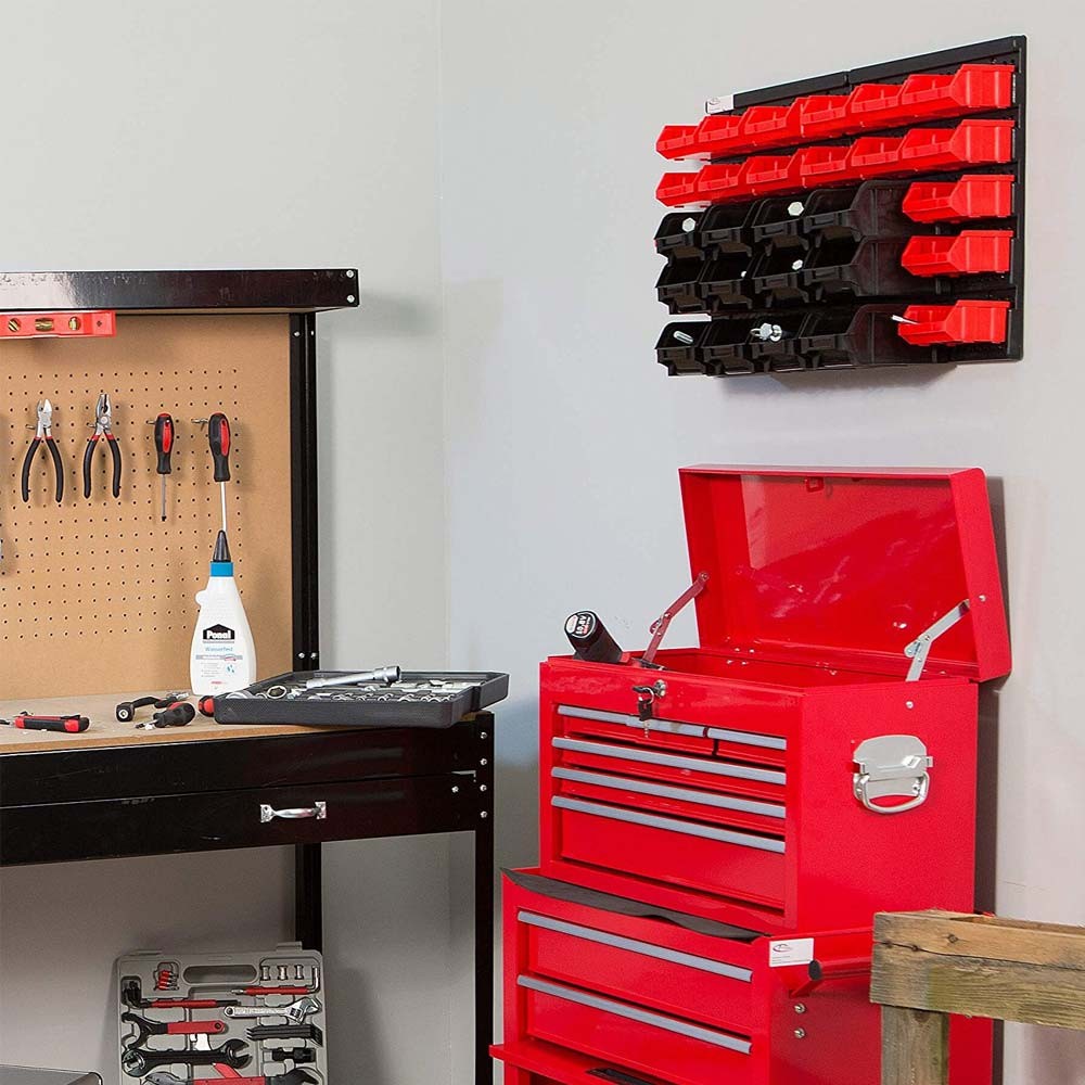 Pannello da parete con 30 Box Portautensili...