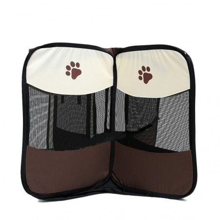 Tenda Box Per Cani Recinto Cuccia Per Piccoli Animali Pop-Up Beige 76x58 cm