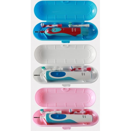 Astuccio in plastica da viaggio per spazzolino elettrico con ganci e chiusura